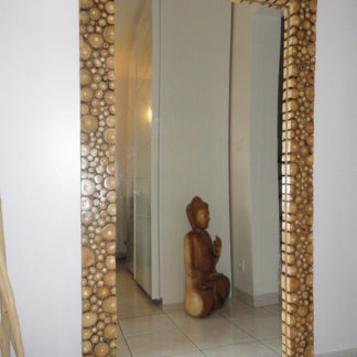 Miroir en rondin de bois de caféier 1,50m x60cm - LES TRESORS DE BALI